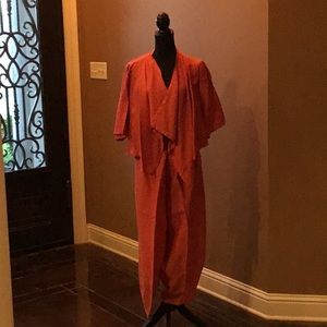 Short Jacket and Wide Leg Pant